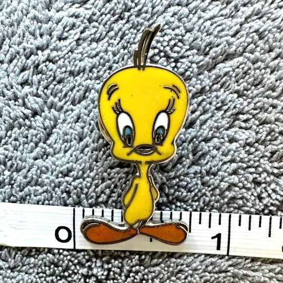Tweety Bird Pin 1993 Warner Brothers Vintage Enamel Looney Tunes Cartoon Signed - Picture 5 of 5
